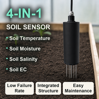 Analyseur de sol pour expériences sur le terrain, sortie RS485, mesure de la conductivité électrique et de la teneur en sel, sonde en acier inoxydable 316