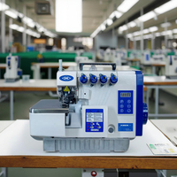 Machine à coudre surjeteuse électronique haute vitesse RB-747D, 4 fils, double aiguilles, entraînement direct, conception à lit plat, moteur de haute qualité