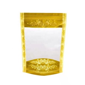 Túi Đứng Đựng Hạt Quả Khô Trà Có Khóa Kéo Bằng Nhựa Cửa Sổ Trong Suốt Hình Hoa Màu Vàng Thực Phẩm Túi Đóng Gói Thực Phẩm Có Khóa Kéo - Product Image 4