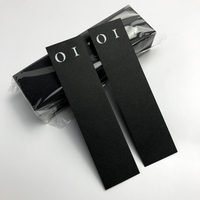 Tiras de prueba de perfume con diseño de forma personalizado al por mayor, bolsa de tarjeta de prueba de papel de probador absorbente de perfumería negra
