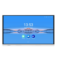 Pizarra Interactiva Inteligente con Pantalla Táctil de 65 Pulgadas, Pantalla Plana Multitáctil para Presentaciones Escolares y de Conferencia