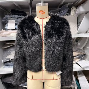 Channel 2026 Abrigos de Piel Sintética para <span class=keywords><strong>Mujer</strong></span>, Chaqueta Corta Abierta con Peluche, Manga Larga, Cálida y Peluda, Ropa de Invierno y Otoño - Product Image 3
