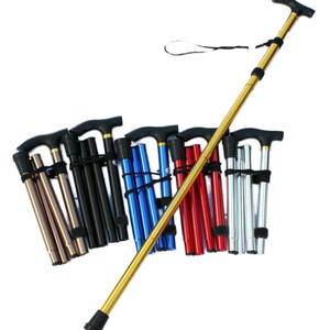 Réglable Pliant <span class=keywords><strong>En</strong></span> Aluminium Alpenstock Télescopique <span class=keywords><strong>Marche</strong></span> Béquille Support Canne Bâton <span class=keywords><strong>En</strong></span> Caoutchouc Poignée Randonnée Escalade <span class=keywords><strong>Montagne</strong></span> - Product Image 1