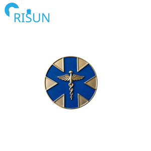 Épinglette de revers en émail en gros, étoile de la vie, <span class=keywords><strong>ambulance</strong></span>, infirmière, logo personnalisé, infirmière, médical, épingles en émail doux et dur colorées, broche - Product Image 5