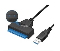 Kabel Adaptor Hard Drive USB 3.0 Ke SATA III dengan Lampu Led