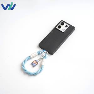 สายคล้องคอสั้นสุดสร้างสรรค์เคสโทรศัพท์มือถือมีสายคล้องคอสีแบบปิดกั้นได้พวงกุญแจที่ถอดออกได้ป้องกันการสูญหายทำจากโพลีเอสเตอร์ออฟเซ็ต - Product Image 5