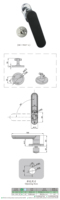 Poignée de verrouillage à compression en acier inoxydable SK1-9007 pour porte de four combiné vapeur, équipement de cuisine industrielle