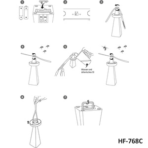 Ventilateur anti-mouches <span class=keywords><strong>et</strong></span> guêpes avec bol diffuseur d'huiles essentielles, répulsif de table CE ROHS, tapette anti-insectes sûre pour la maison <span class=keywords><strong>et</strong></span> la salle à manger - Product Image 3