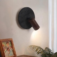 Lampu Dinding LED Travertine Hitam Desain Modern Dapat Diredupkan Untuk Penggunaan Dalam Ruangan Ruang Tamu Kamar Tidur Hotel Koridor Wabi Sabi Batu Gua Tinggi