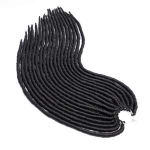 Extensions de Cheveux Fausses Locs au Crochet Droites Pré-bouclées En Gros Fibre Synthétique Couleur Ombrée 20 Pouces - Product Image 3