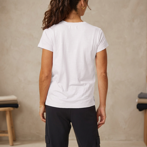 Camiseta informal de manga corta con cuello redondo y color liso para mujer |   Camiseta Básica Suave y Transpirable para Uso Diario - Product Image 3