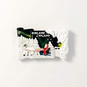 <span class=keywords><strong>Finlande</strong></span> aimants pour réfrigérateur <span class=keywords><strong>Laponie</strong></span> neige montagne aurore paysage Souvenirs de voyage décorations créatives du père noël aimants pour réfrigérateur - Product Image 1