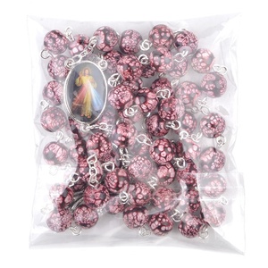 <span class=keywords><strong>Rosario</strong></span> católico de Nuestra Señora de Guadalupe con <span class=keywords><strong>Divina</strong></span> <span class=keywords><strong>Misericordia</strong></span> Jesús Collar de cadena de eslabones de cuentas de vidrio de 8mm en forma de cruz para bodas - Product Image 6