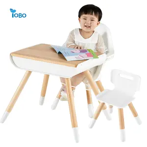 Morden Set meja anak bayi, furnitur kayu kualitas tinggi