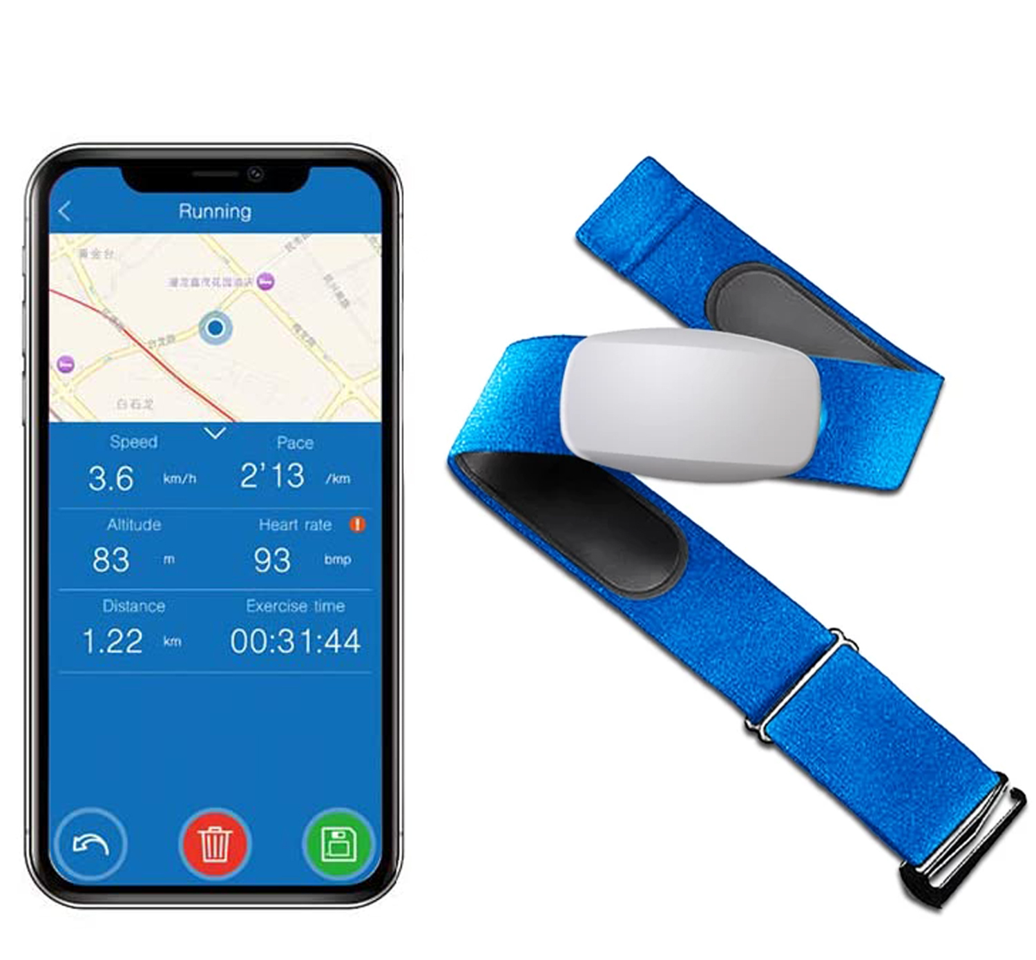 Монитор сердечного ритма для велосипедного компьютера Chileaf CL800 BLE и ANT +, нагрудный ремень