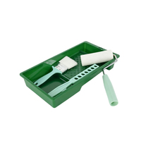 Kit de peinture DIY : Rouleau de peinture en mousse de 4 pouces, manche en plastique, brosse à peinture à base d'eau, agitateur, bâtonnet, bac à peinture et fournitures