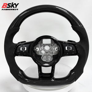 Volante Deportivo de Fibra de Carbono Premium 100% Probado para Volkswagen BORA, CADDY, GOLFGTI, <span class=keywords><strong>GOLFGTD</strong></span>, JETTA, PASSAT - Product Image 1