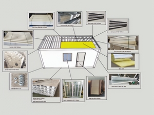 하이 퀄리티 빠른 설치 모듈식 분리형 통기성 샌드위치 패널 컨테이너 집 사무실 건물 사용 20Ft - Product Image 3