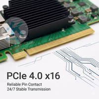 Adaptateur Ethernet filaire Mellanox CX-5 100GbE QSFP28 2 ports PCIe 4.0x16 pour serveur MCX516A-CDAT en stock