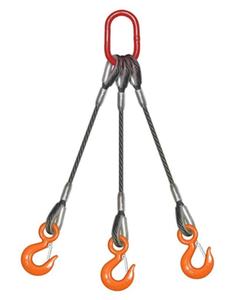 高張力2/4脚鋼線ロープスリング - シンブルとアルミ製フェルール付き、多脚鋼線ケーブルスリング用 - Product Image 3