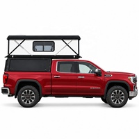 Hiperlion Ford F150 6.5ft Truck Camper Canopy, panneau sandwich en fibre de verre isolé, coque à profil bas, quatre saisons, imperméable