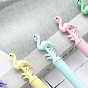Novelty Cartoon Metal Ballpoint <b>Pen</b> Wholesale Flamingo With Printable Logo Custom Advertising for Student Gift - Product Image 2