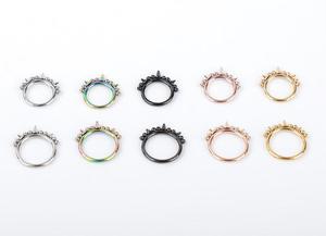 Anillo de Nariz con Puntas de Acero Inoxidable 316L, Aro para Septum, para Cartílago de la Oreja, Joyería para Piercing Corporal |   Múltiples Colores - Product Image 5