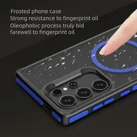 Étui de téléphone magnétique pour Samsung Galaxy S25 S23 S22 S24 Ultra Plus, charge sans fil, mat, translucide, antichoc