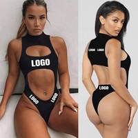 Maillot de bain une pièce 2023 avec fermeture éclair au col, maillot de bain Monki, découpes frontales, maillot de bain sexy évidé, maillot de bain une pièce