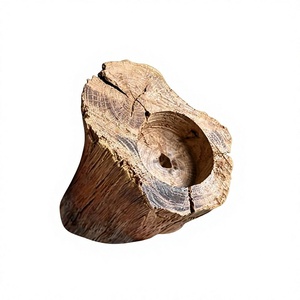 Wooden Tea Light <b>Holder</b> Set Round Stackable Eco Friendly Home Decoration - Product Image 3