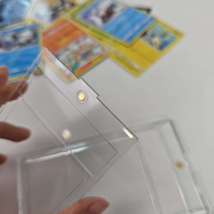 Thiết Kế Mới Uv-Bằng Chứng Cao Cấp Siêu Rõ Ràng Acrylic One-Touch <span class=keywords><strong>Magnetic</strong></span> Trường Hợp Thể Thao Xếp Hạng Giao Dịch Chủ Sở Hữu Thẻ Trường Hợp Cho Pas Thẻ - Product Image 5