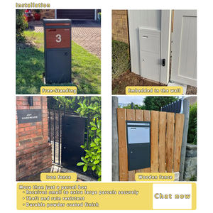 JDY-caja <span class=keywords><strong>de</strong></span> entrega <span class=keywords><strong>de</strong></span> paquetes para porche exterior, <span class=keywords><strong>de</strong></span> acero supergrande paquete independiente, con almacenamiento seguro bloqueable - Product Image 4