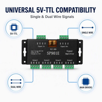 Amplificateur de signal coloré SP901E DC5-24V, 8 canaux de sortie en cascade parallèle pour tous les contrôleurs LED RGB adressables