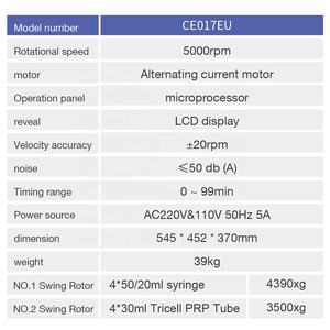 Para o centrífuga automática da análise qualitativa do plasma do soro do centrifugador do equilíbrio da cremalheira do multi-tubo da cremalheira do laboratório - Product Image 6