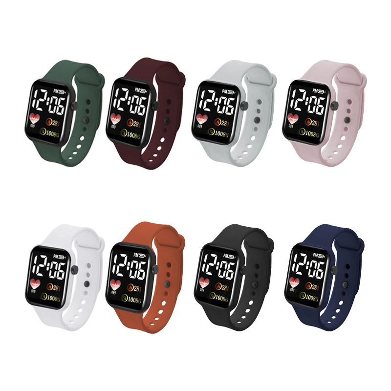 Montre de sport chaude pour femmes et hommes électronique LED montre numérique mode décontracté Simple montre en Silicone