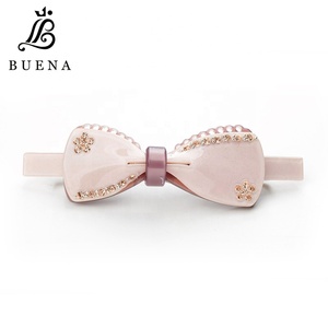 Thời Trang <span class=keywords><strong>Bow</strong></span> Hình Tóc Barrette Mới Hàn Quốc Phong Cách Cô Gái Tóc Barrette Rhinestone Bowknot Phụ Nữ Tóc Clip Barrette - Product Image 6