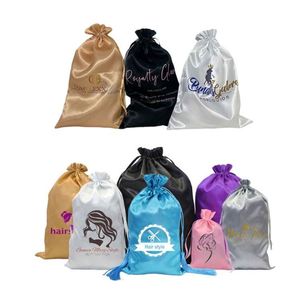 Wholesale Custom Logo Bonnets Drawstring Bag <b>Wig</b> Elastic Melt <b>Band</b> Reversible Silk Bonnet and Satin Hair Wraps - Product Image 3