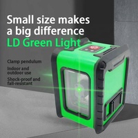 NEOBRISKEN Lumière Forte Petite Ligne Instrument de Coulée Laser Niveaux Lumière Verte Haute Précision Extérieur DIY Nivel Laser 2 Ligne