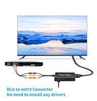 Konverter RCA ke HDTV Adaptor AV ke HDTV Mendukung 1080P PAL/NTSC Kompatibel dengan WII/WII U/PSone/PS2/Xbox