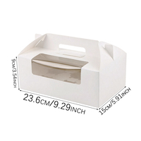 Boîtes à cupcakes portables pliables de 6 emplacements avec fenêtre et poignée en carton recyclable pour les faveurs de mariage et d'anniversaire