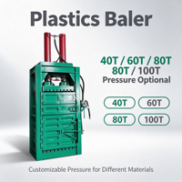 Presse à balles hydraulique pour déchets plastiques, compacteur vertical de déchets plastiques pour station de recyclage