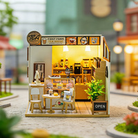 Casa de Madera en Miniatura para Armar, Modelo de Cabaña 3D, Rompecabezas Estéreo, Adorno Hecho a Mano, Juguete Decorativo de 16.5x16x16.5cm