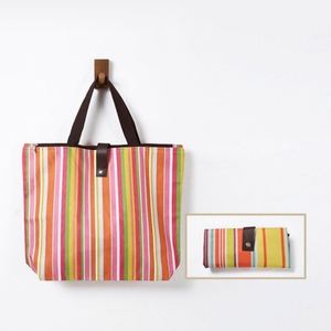 Sacs de shopping en tissu Oxford imperméable 600D avec logo personnalisé, sacs fourre-tout pliables portables pour femmes - Product Image 6