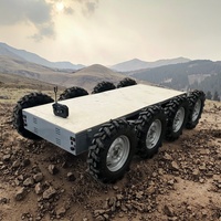 Châssis autonome programmable télécommandé 8x8 tout-terrain avec extension d'autonomie à essence et prise en charge Starlink