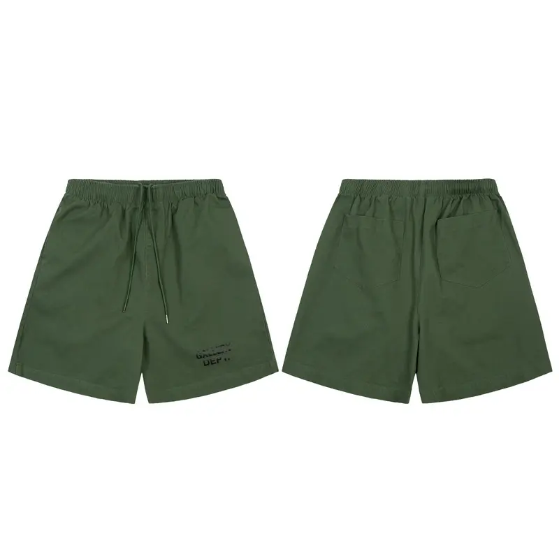2023 new fashion brand high-quality men's shorts GALLERY DEPT retro washed army green loose casual beach shorts