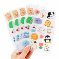 Individuelles Journal-Scrapbook Koreanisches Schreibwaren-Set Transparente Aufkleber Kawaii Niedliche Planer-Deko Klare PVC-Vinyl-Geschenkaufkleberbögen
