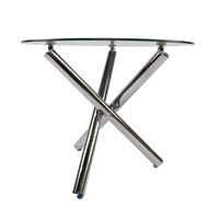 Table de salle à manger ronde en verre, meuble de maison au Design moderne, de qualité supérieure, idéal pour un Restaurant