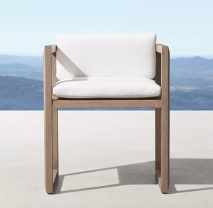 Juego de Sillas de Comedor de Teca <span class=keywords><strong>para</strong></span> Exteriores, Mesa de Madera Moderna, Sillón con Malla <span class=keywords><strong>para</strong></span> <span class=keywords><strong>Terraza</strong></span>, Jardín, Patio y Sala de Estar - Product Image 5