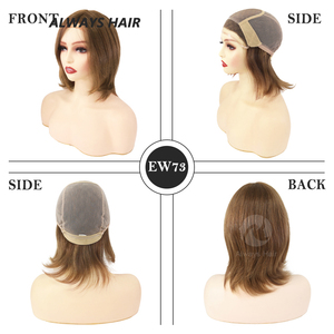 6 Pouces Européenne Vierge Remy Perruque de <span class=keywords><strong>Cheveux</strong></span> Humains Court À La Mode Style De Célébrité avec Transparent Lace Front Main Attachée Sans Emmêlement - Product Image 6