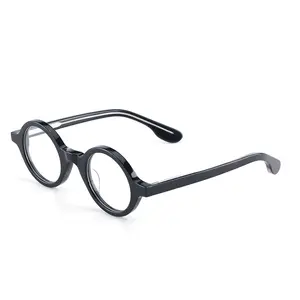 Top Quality Design Italy Original Optical Eyewear Glasses Frames Romantic Acetate Round Optical Eye Glasses Spectacle Frames